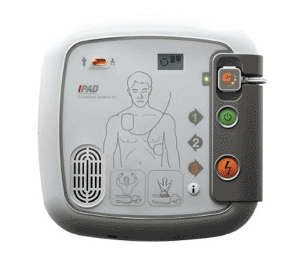 Image: The IPAD public access automatic external defibrillator (Photo courtesy of CU Medical Systems).